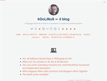 Tablet Screenshot of koolinus.net